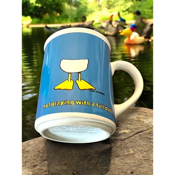 VTG Ducktales Enesco Not Playing with a Full Duck Coffee Mug John Baron 1985 EUC - Picture 5 of 6